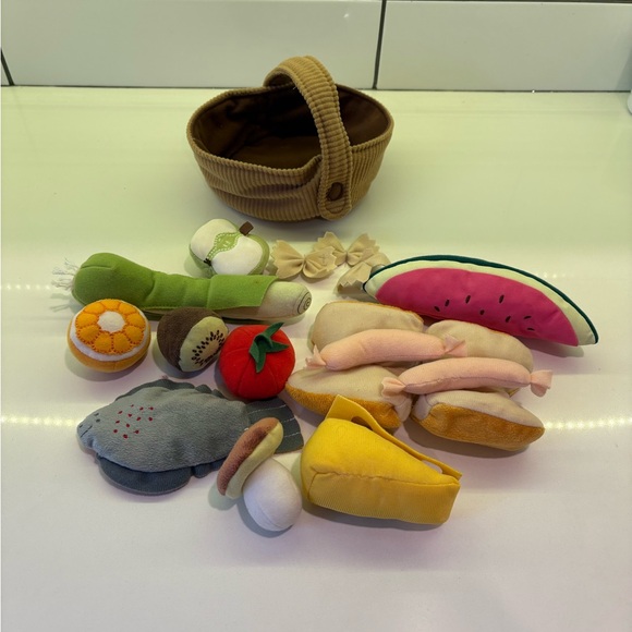 IKEA | Plush Toy Basket with Assorted Food - Picture 2 of 2